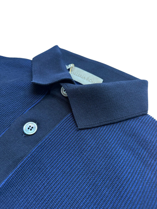 Cobalto Navy Knitted Polo