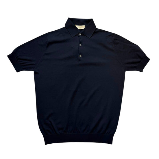 Navy Knitted Polo