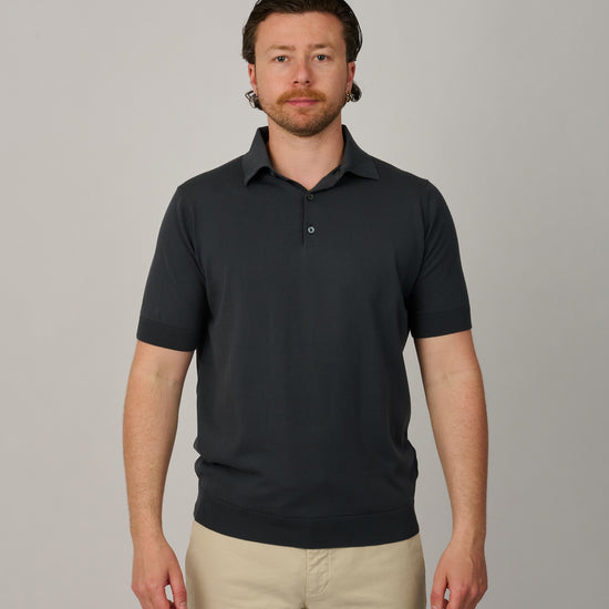 Grafite Knitted Polo