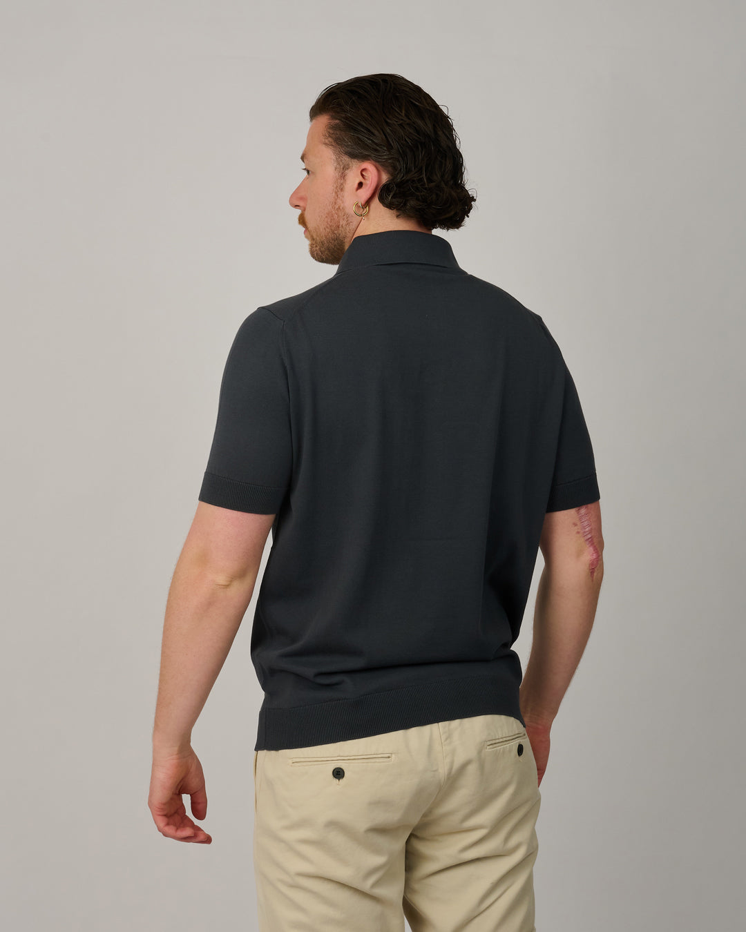 Grafite Knitted Polo