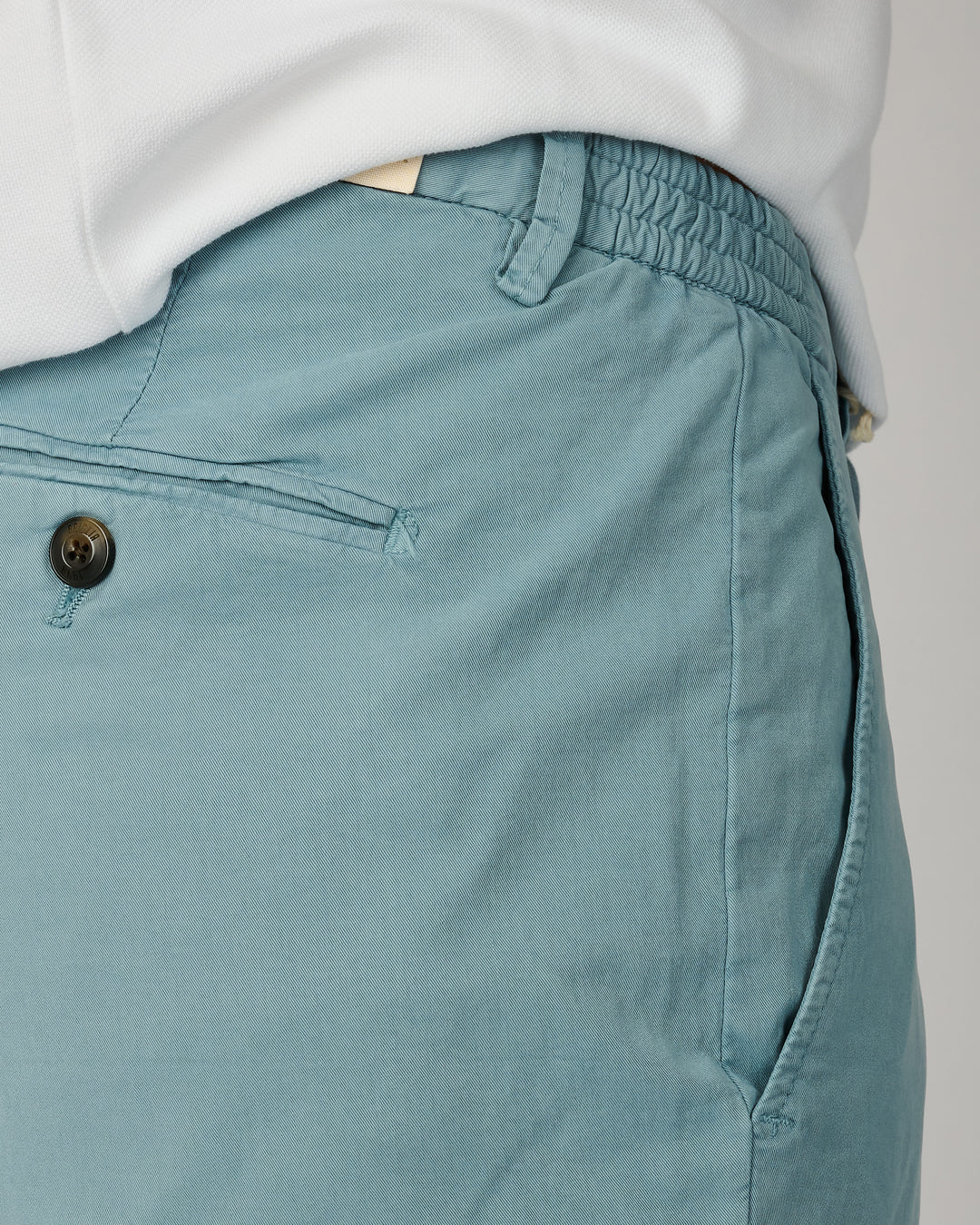 Malibu Tencel Frost Blue Drawstring Shorts