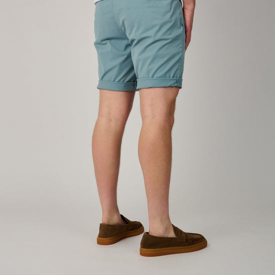 Malibu Tencel Frost Blue Drawstring Shorts