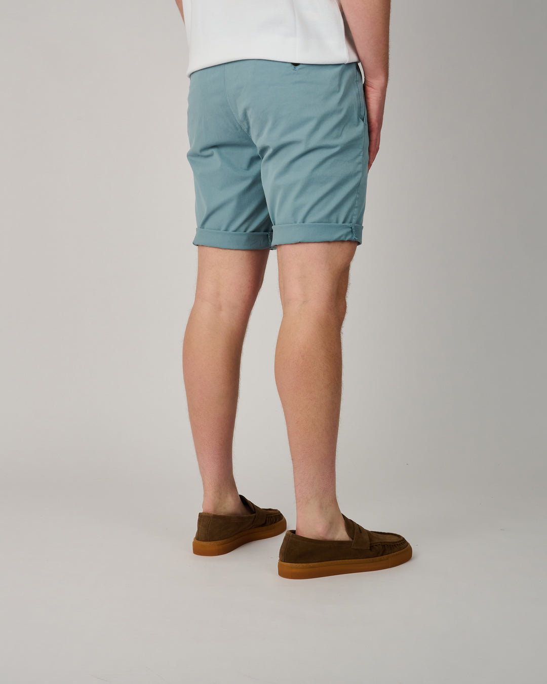 Malibu Tencel Frost Blue Drawstring Shorts