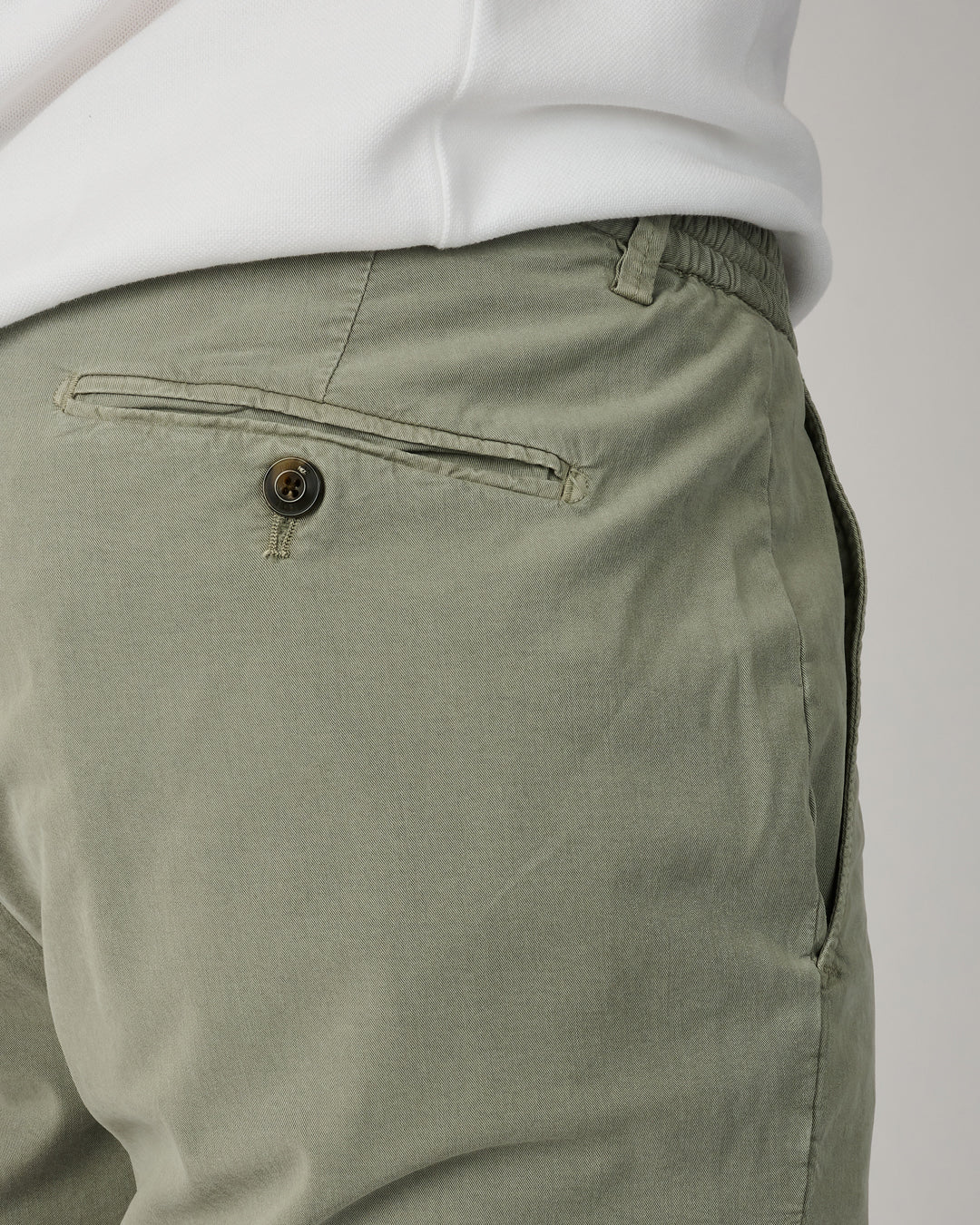 Malibu Tencel Mist Olive Drawstring Shorts