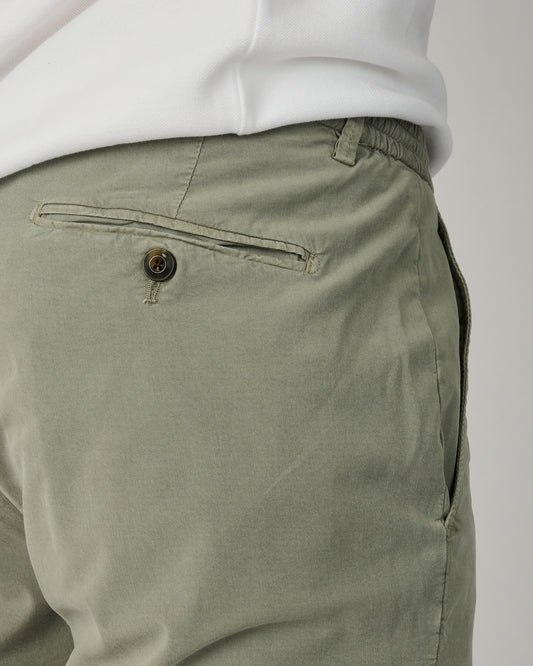 Malibu Tencel Mist Olive Drawstring Shorts