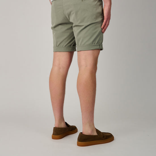 Malibu Tencel Mist Olive Drawstring Shorts