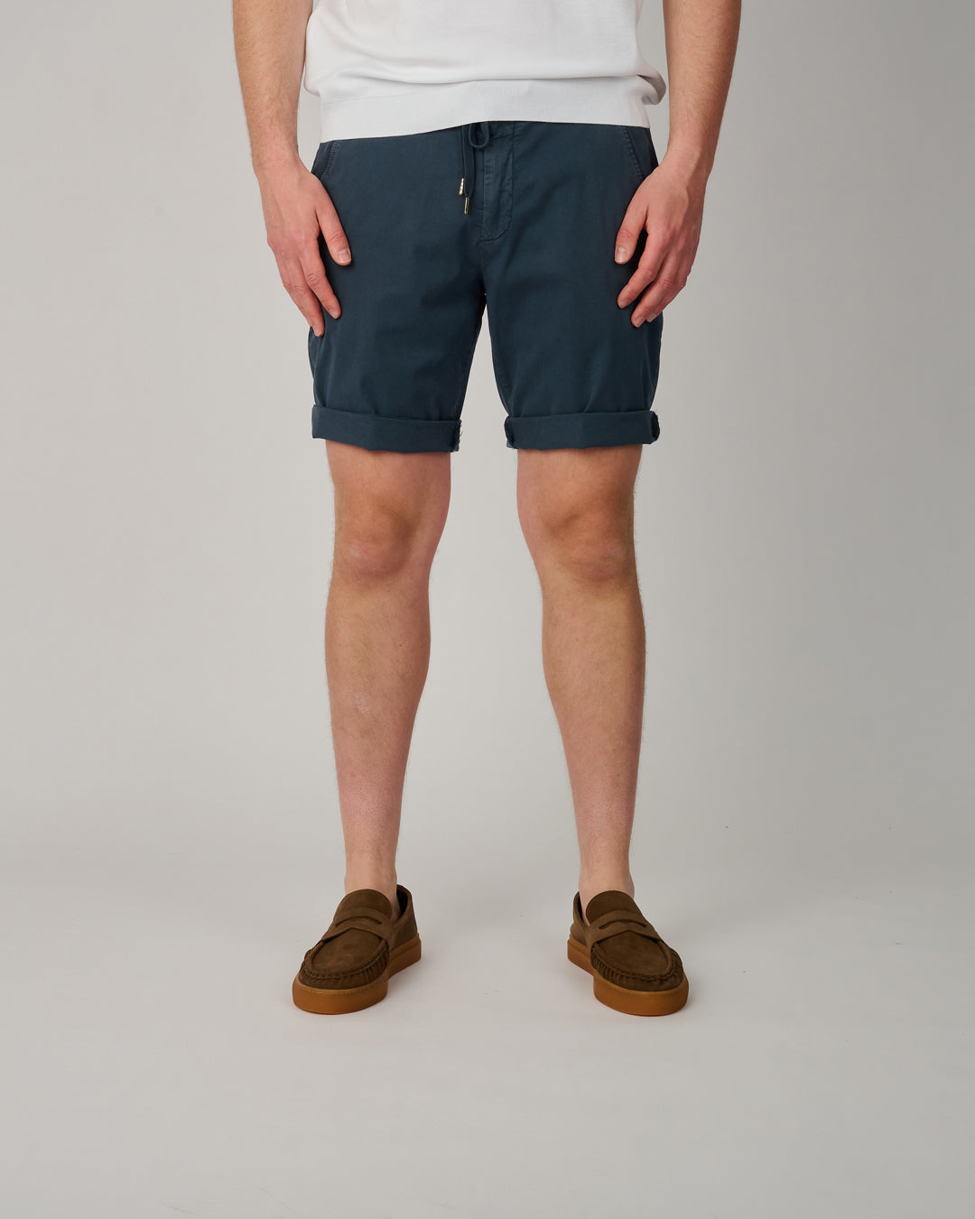Malibu Tencel Atlantic Blue Drawstring Shorts