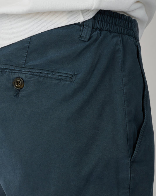 Malibu Tencel Atlantic Blue Drawstring Shorts