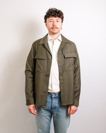 Verde Stretch Virgin Wool Twil