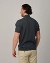 Graphite Grey Button Through Knitted Polo