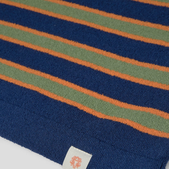 Estate Blue Kyle Boucle Stripe Knitted T-shirt
