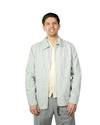 Stone Denim Twill Zipped Overshirt