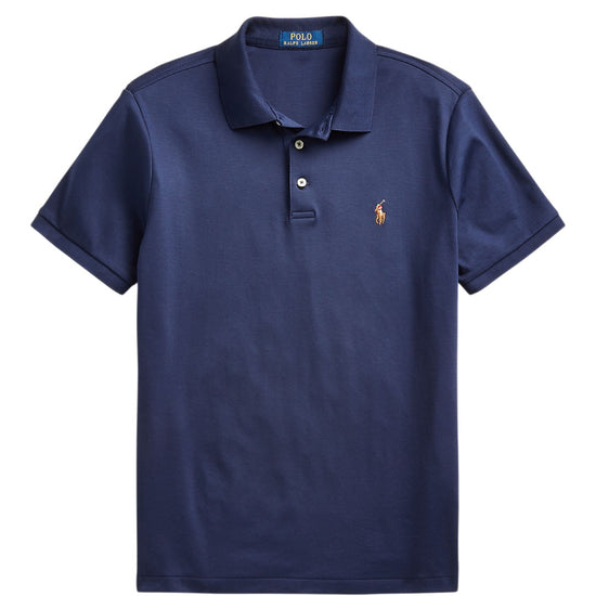 Refined Navy Soft Cotton Slim Fit Polo