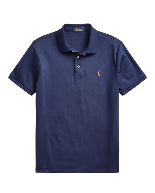 Refined Navy Soft Cotton Slim Fit Polo