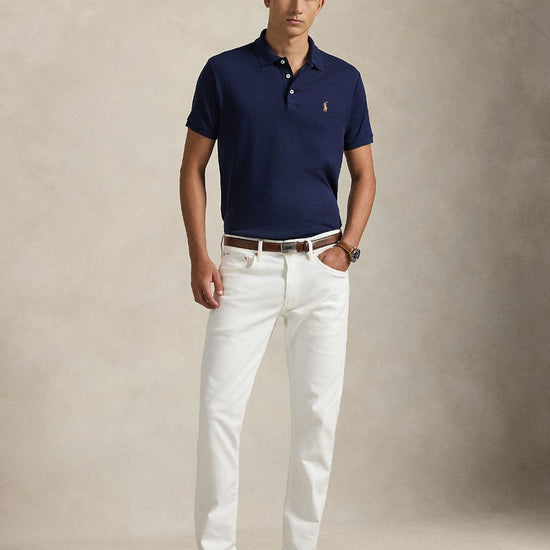 Refined Navy Soft Cotton Slim Fit Polo