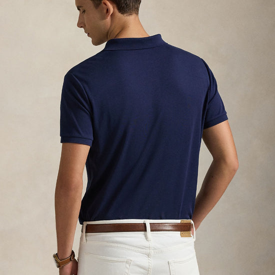 Refined Navy Soft Cotton Slim Fit Polo