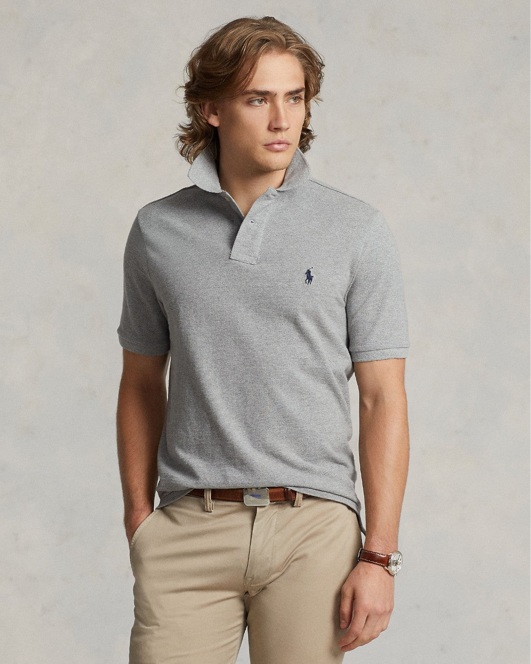 Andover Heather Mesh Polo