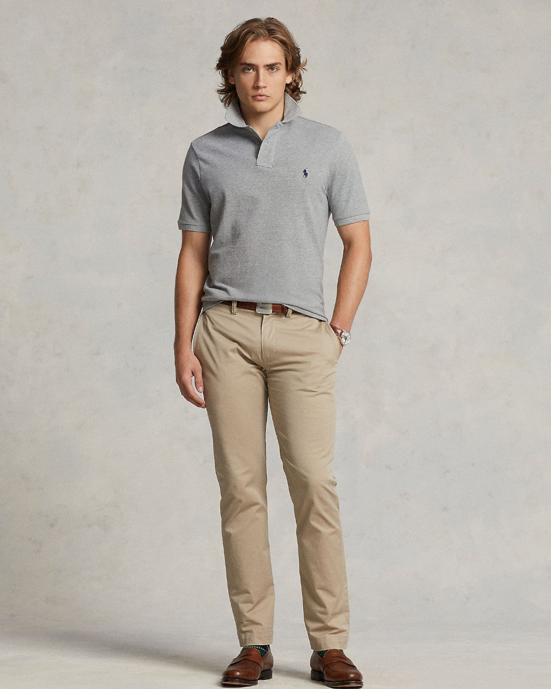 Andover Heather Mesh Polo