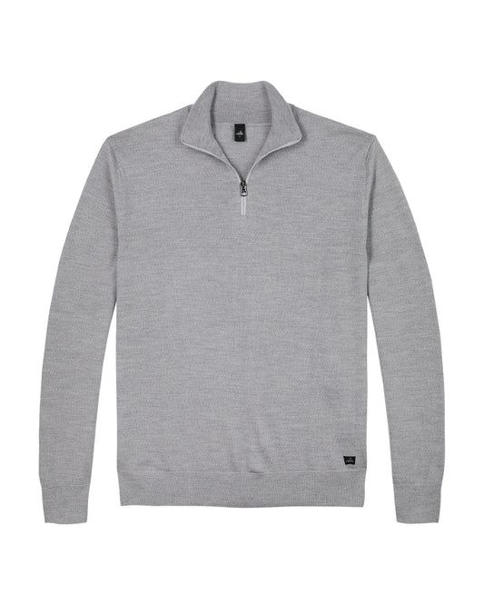 Mid Grey Melange Luke Half Zip