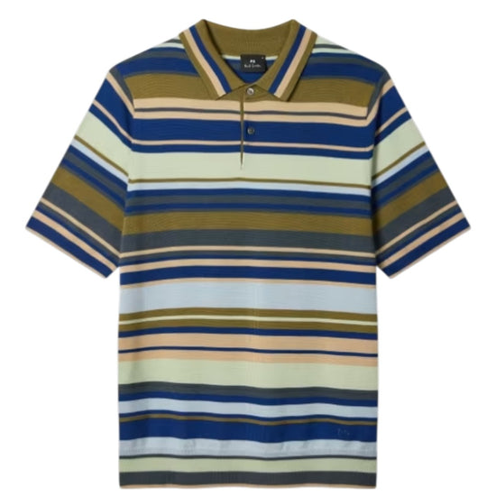 Green Striped Polo
