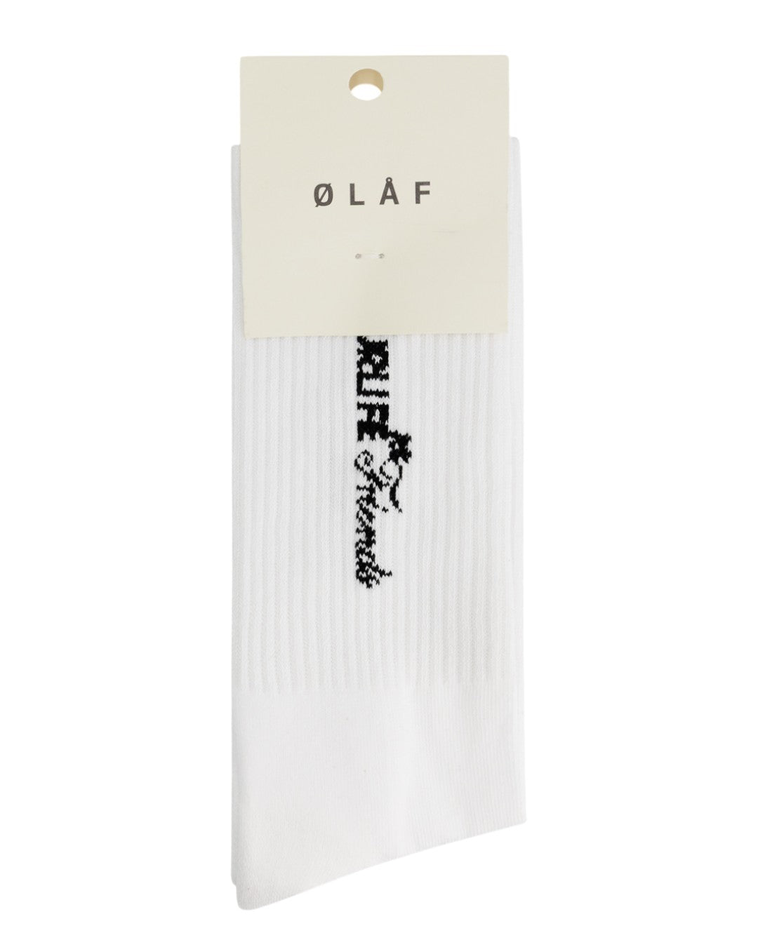 Optical White Script Friends Sock