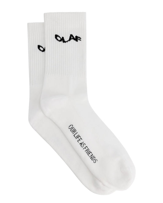White Wavy Drift Sock