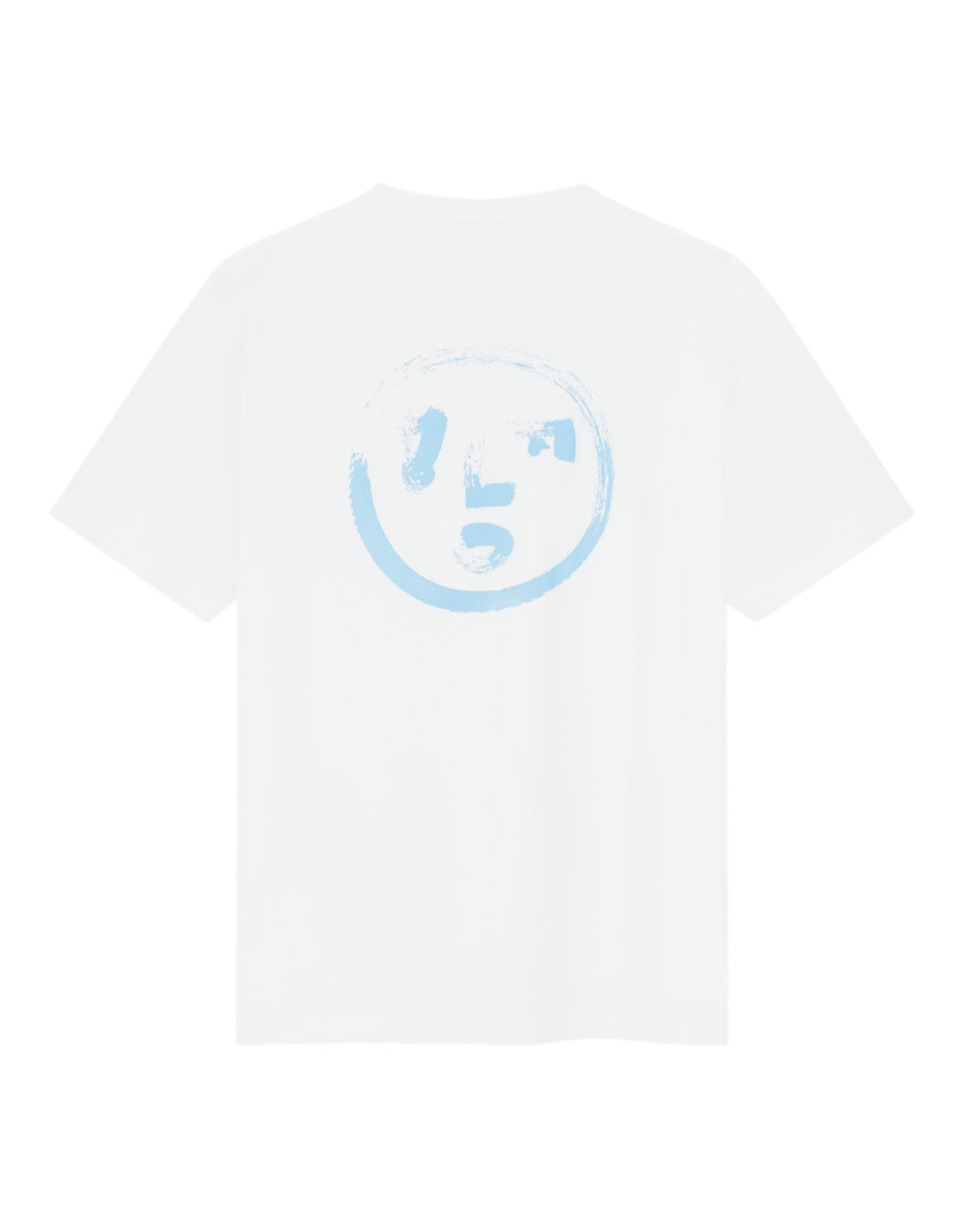 Optical White Brushstroke Face T-shirt