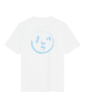 Optical White Brushstroke Face T-shirt