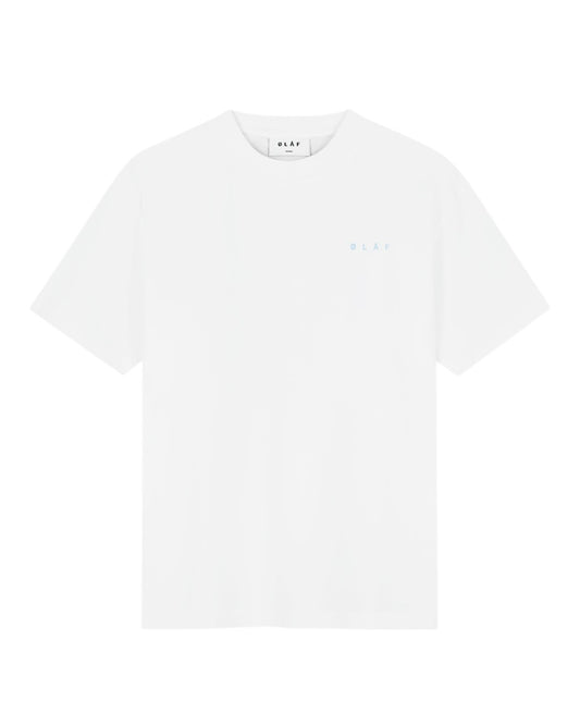 Optical White Brushstroke Face T-shirt