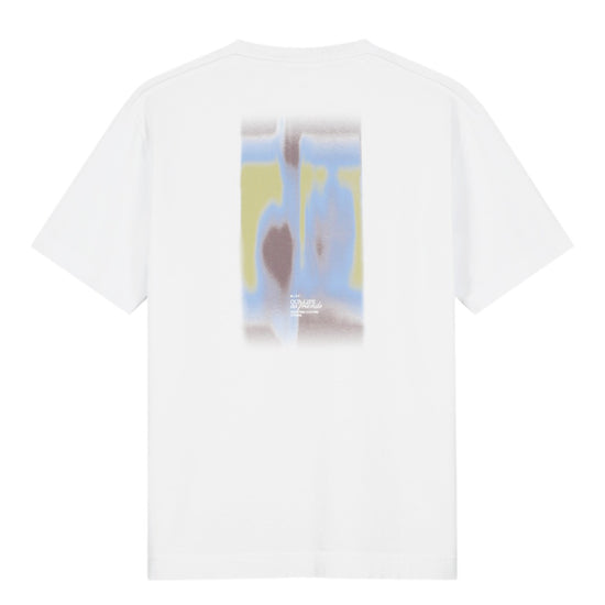 Optical White Brushstroke Graphic Boxy T-shirt
