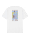 Optical White Brushstroke Graphic Boxy T-shirt