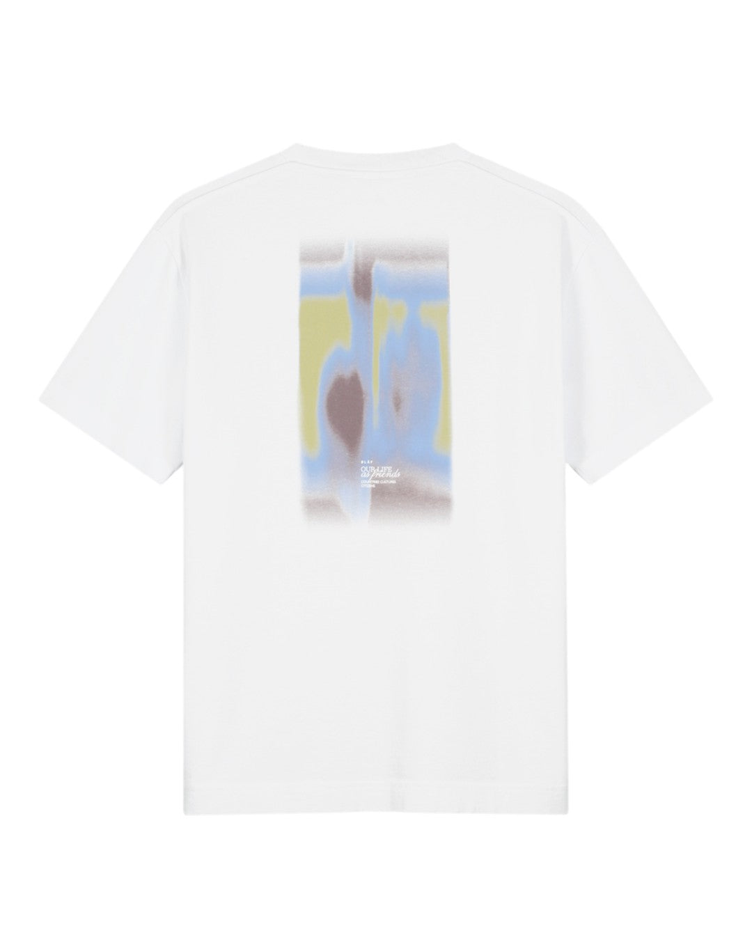 Optical White Brushstroke Graphic Boxy T-shirt