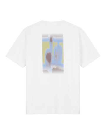 Optical White Brushstroke Graphic Boxy T-shirt