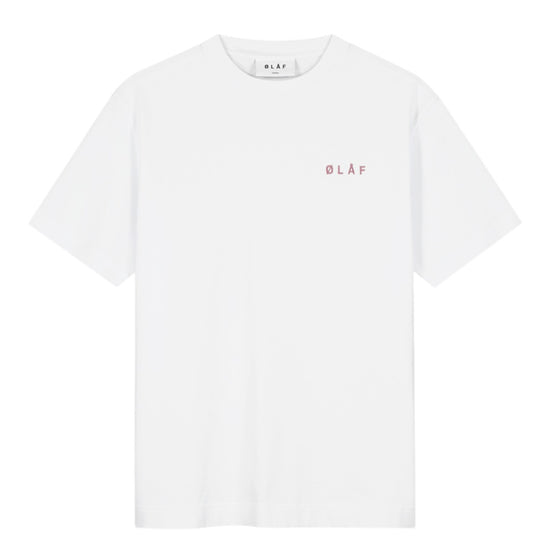 Optical White Brushstroke Graphic Boxy T-shirt