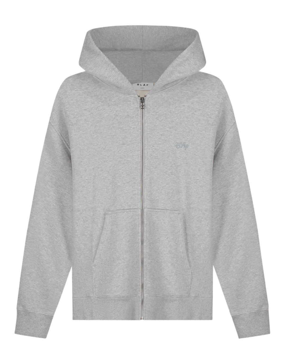 Heather Grey Signature Zip Hoodie