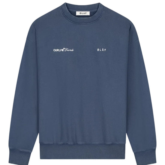 Navy Script Friends Boxy Sweater