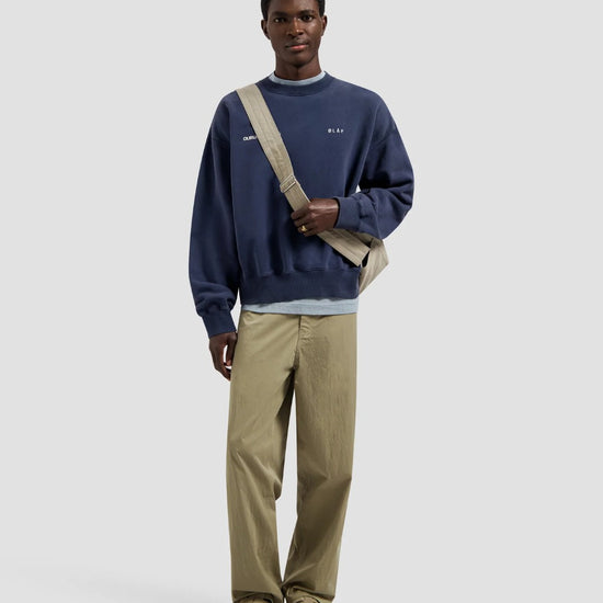 Navy Script Friends Boxy Sweater