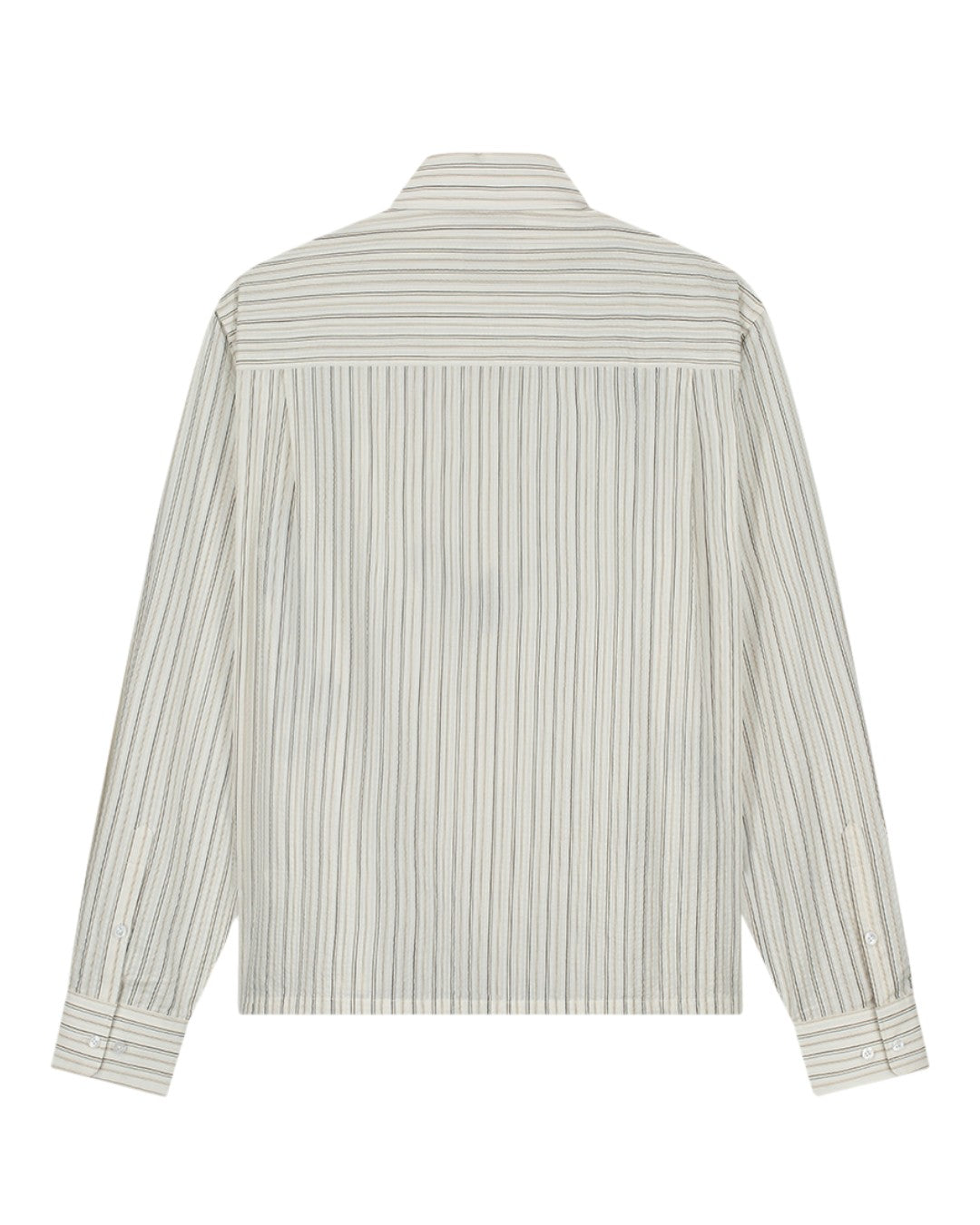 Charcoal White Brushstroke Logo Stripe Shirt