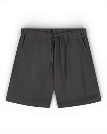Charcoal Linen Blend Shorts