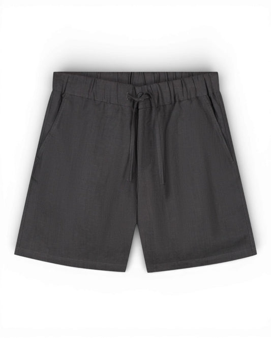 Charcoal Linen Blend Shorts