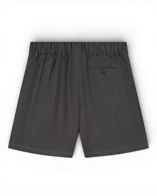 Charcoal Linen Blend Shorts