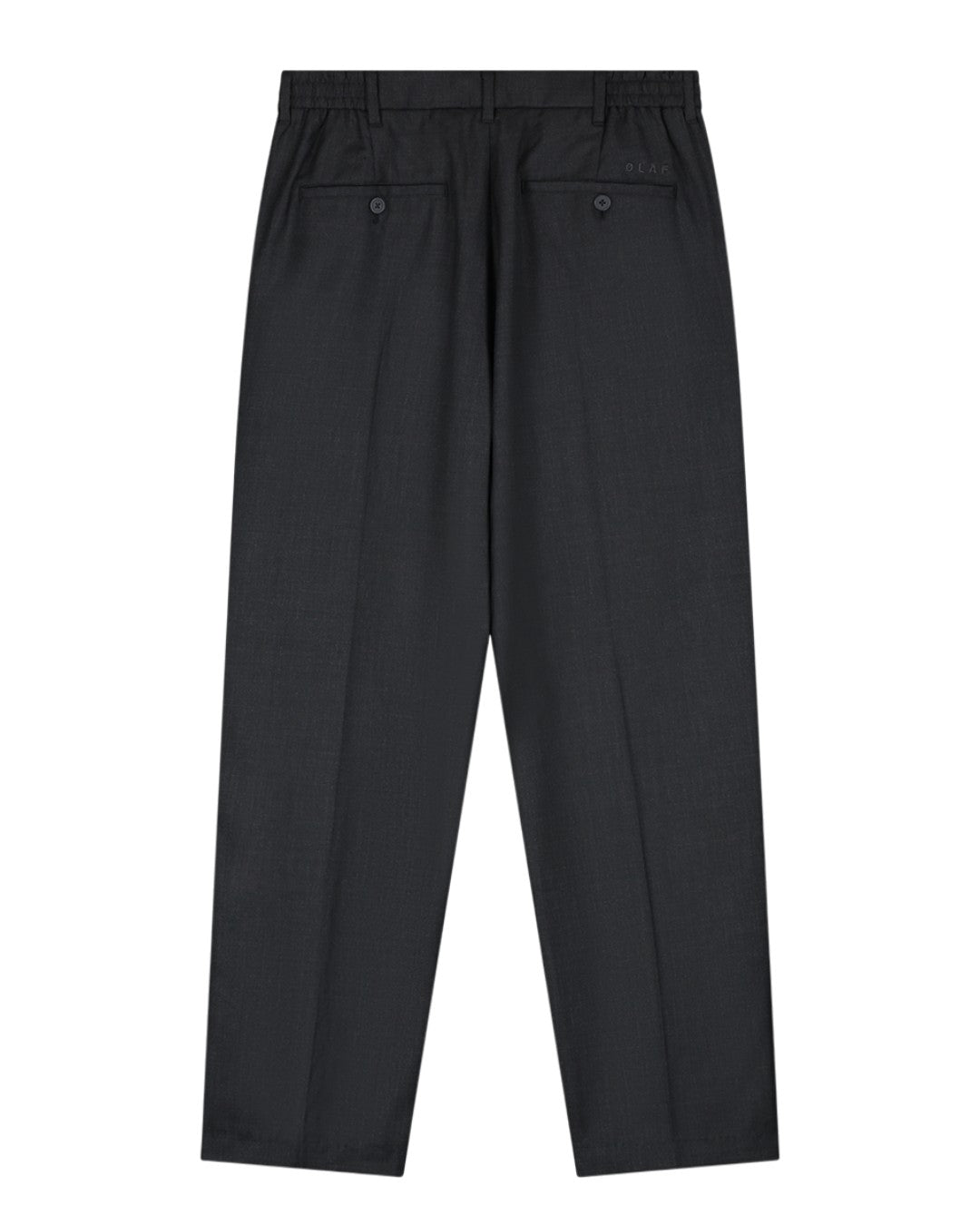 Charcoal Regular Wool Blend Pleated Trousers