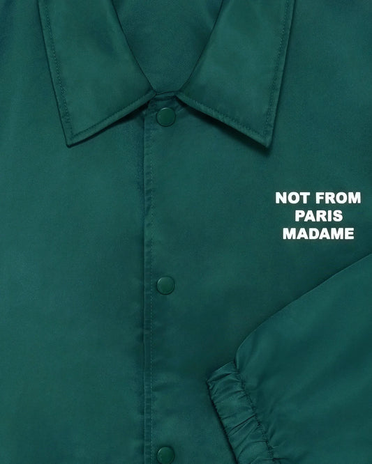 Dark Green Slogan Jacket