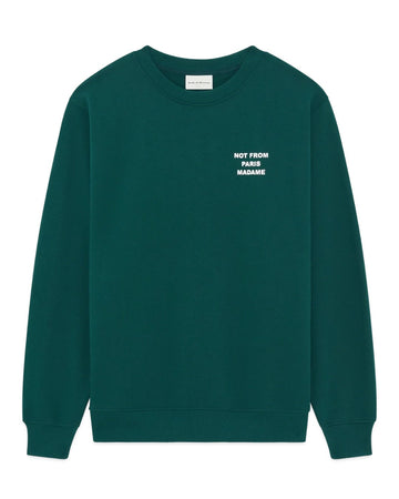 Dark Green Slogan Sweatshirt