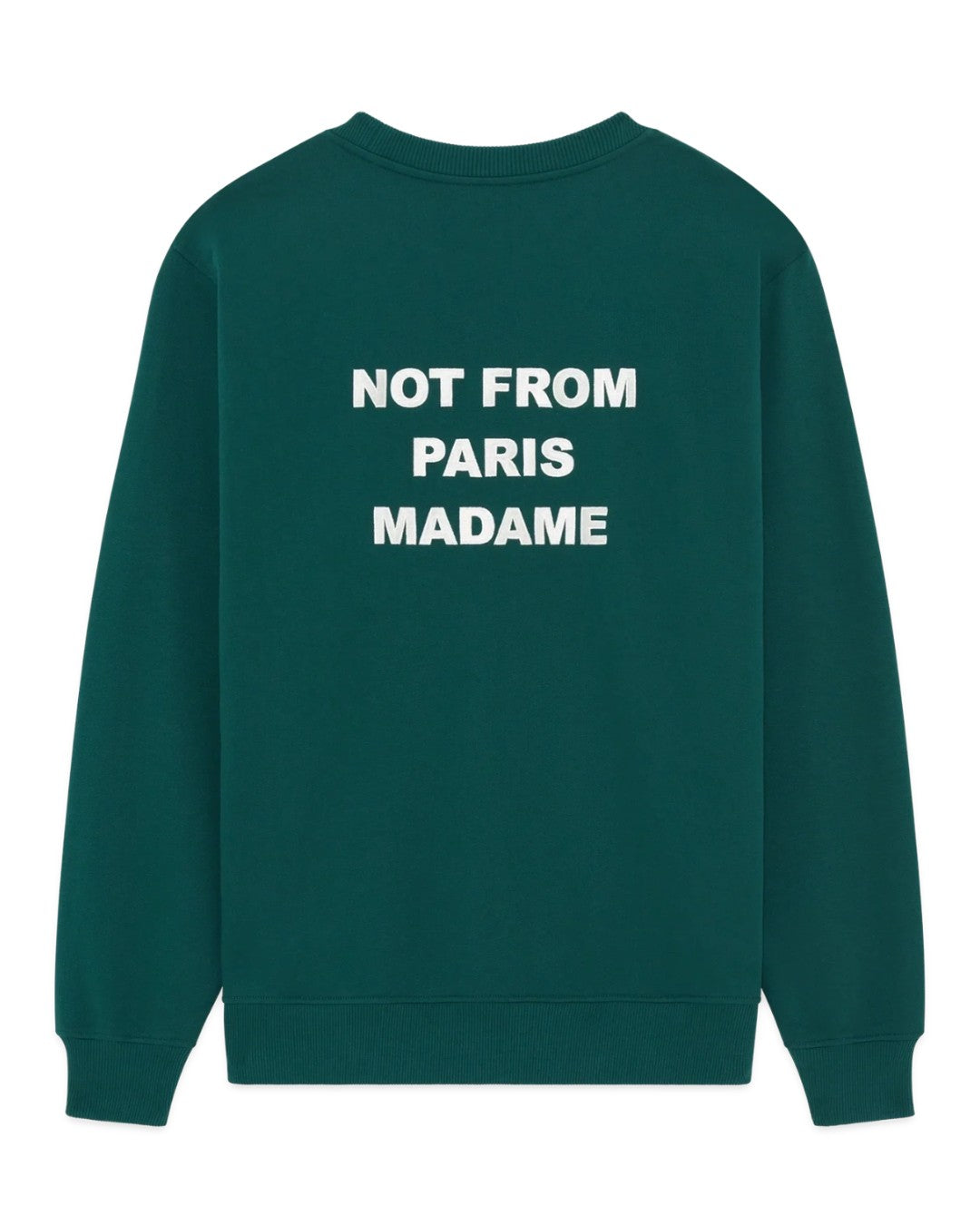 Dark Green Slogan Sweatshirt