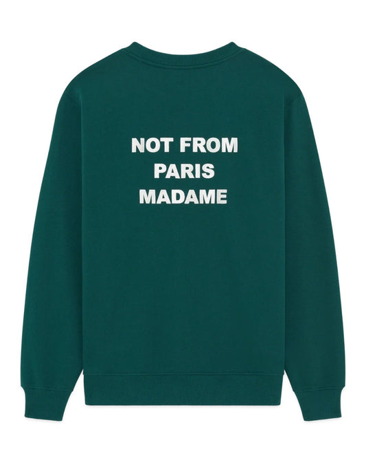 Dark Green Slogan Sweatshirt