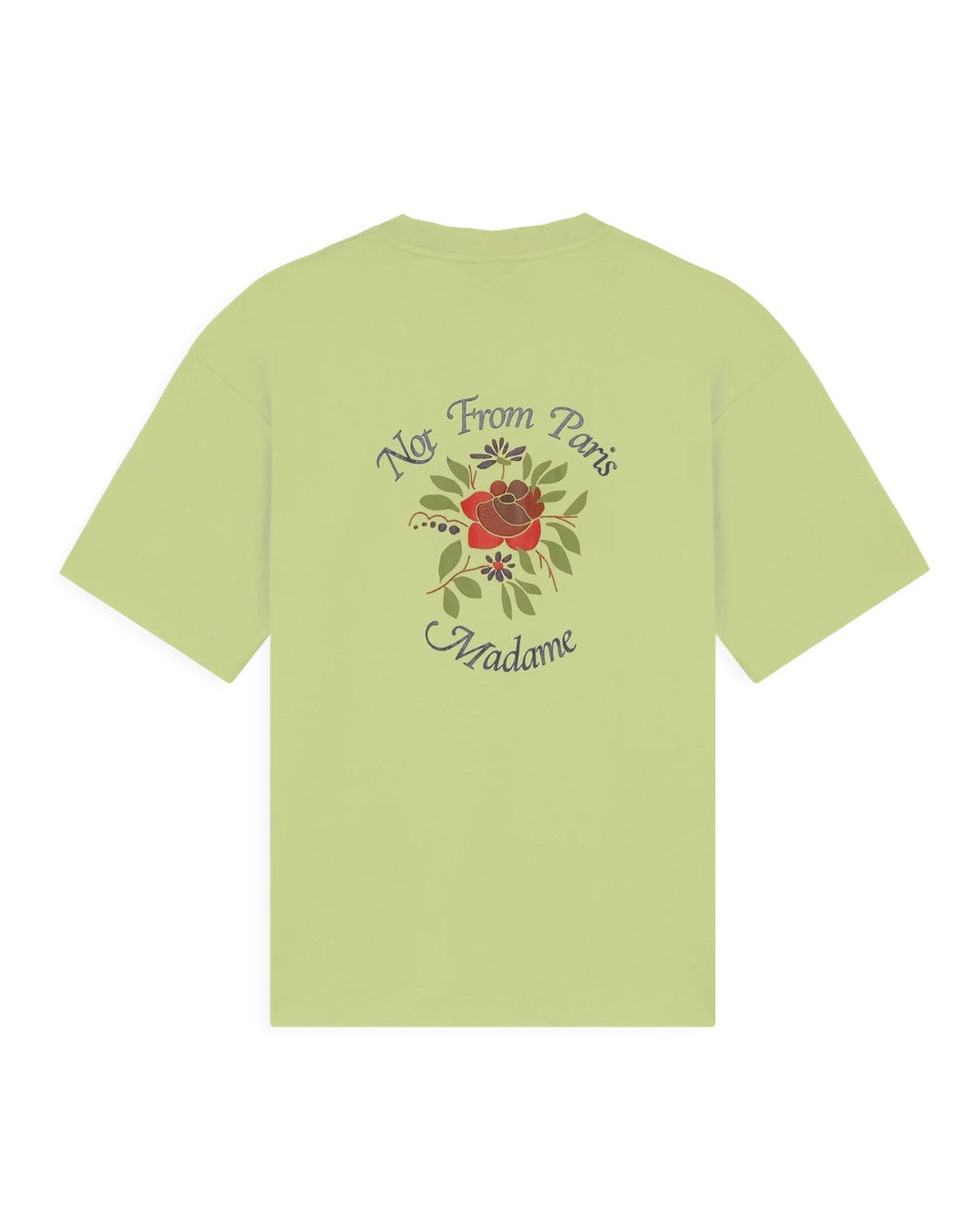 Light Olive Slogan Rose T-shirt