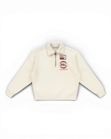 Marshmallow Pre Game Half Zip Sweater