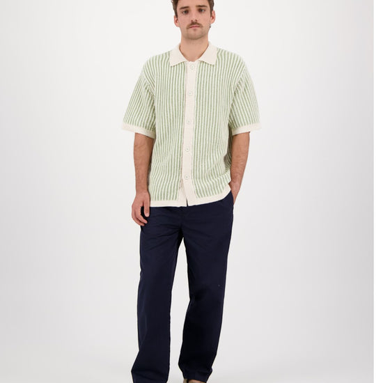 Green Hurrah Cotton 2 Colour Knitted Polo