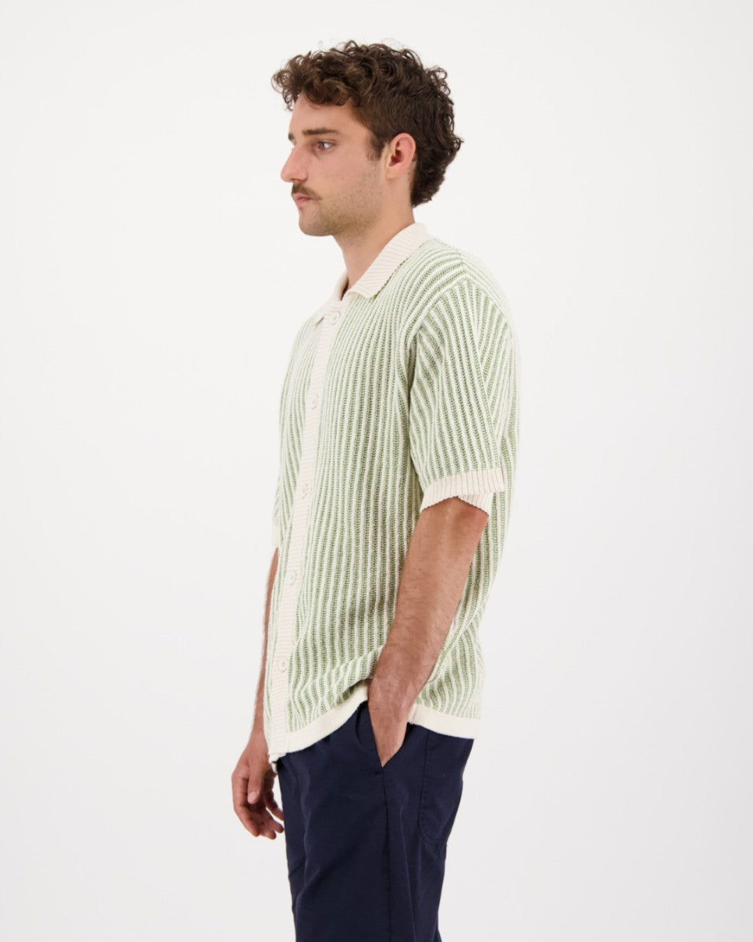 Green Hurrah Cotton 2 Colour Knitted Polo